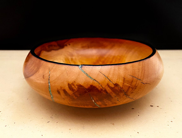 222 cherry w/turquoise fill 7"x2"