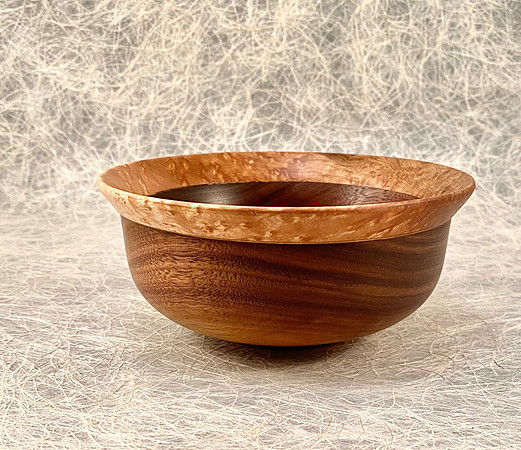 45 walnut w/birdseye maple rim 5"x2-1/2" SOLD