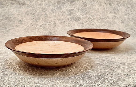 54 maple with walnut rim, set 6"x1-1/4" SOLD