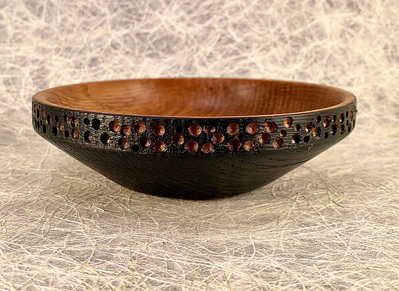 61 white oak w/yaki sugi finish 6"x2" SOLD
