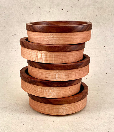 73 maple and walnut set 3-1/2" x1"ea @Rob Schouten Gallery