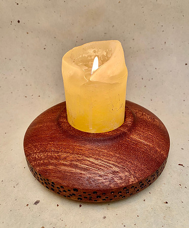 109 mahogany 2" candle base 5"x2"