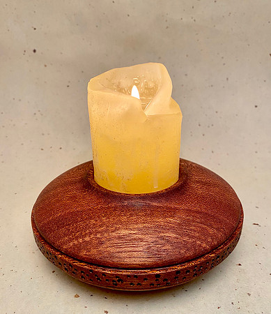 108 mahogany 2" candle base 5"x2"